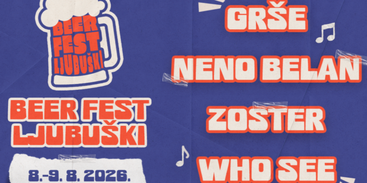 Poznati izvođači koji će nastupiti na petom izdanju Beer festa Ljubuški