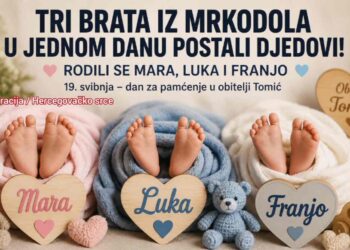 Tri brata iz Mrkodola u istom danu postali djedovi